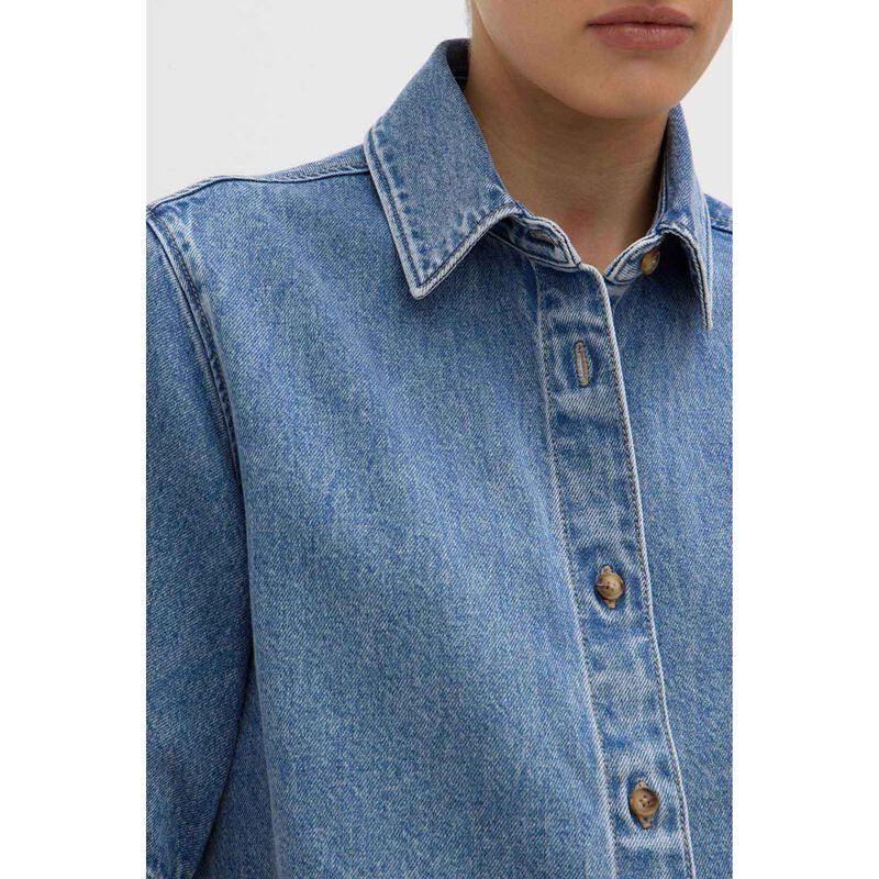 Assembly Label Boxy Denim Short Sleeve Shirt Dark Stone image number 2